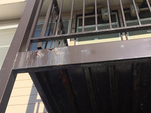 札幌市手稲区でアパートの外部鉄骨修繕工事