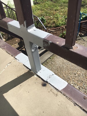 札幌市手稲区のアパートの外部鉄骨リフォーム修理工事