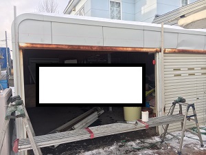 カスケードガレージの高さ変更、かさ上げ工事