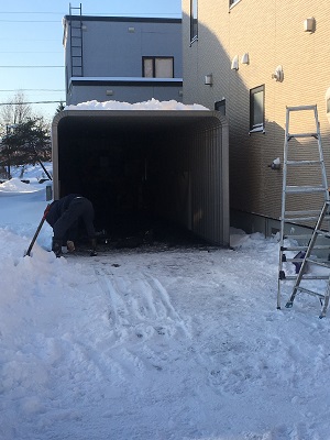 札幌市北区カスケードガレージかさ上げ工事＋シャッター新規
