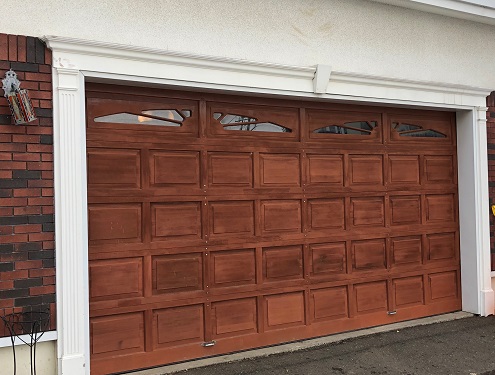 輸入ガレージドアのモーター＆トロリーレール交換