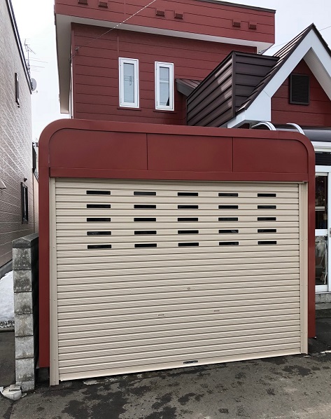 札幌市手稲区,カスケード傾き酷い為バランスシャッター一式交換