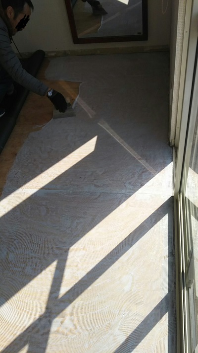 石狩市,内装工事でＮＳシート張り完了致しました