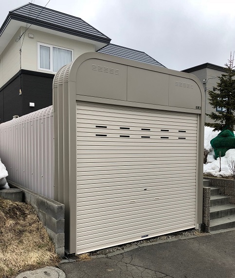 小樽市で車庫の高さ延長工事　カスケード