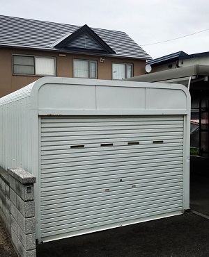 札幌市北区でカスケードガレージのかさ上げ工事