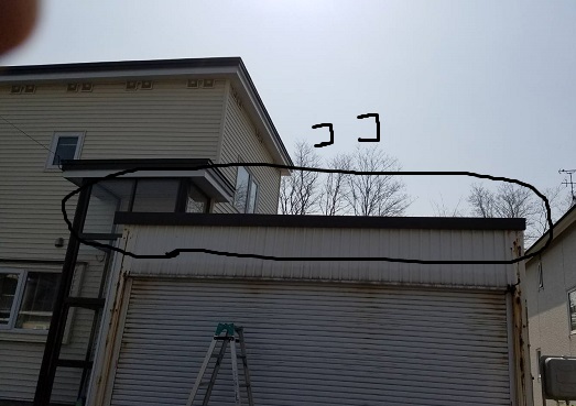 手稲区で鉄骨ガレージリフォーム中です。