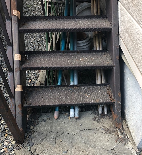 札幌市東区,外部鉄骨階段の修繕工事