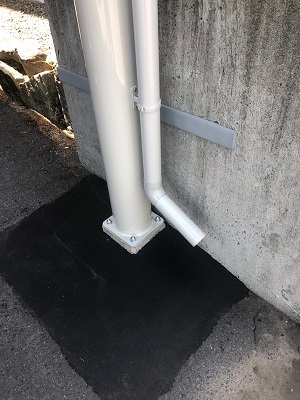 札幌市厚別区　縦２台用　鉄骨カーポート完成　①