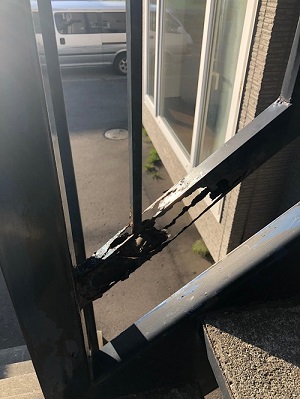 石狩市,某アパートの鉄骨階段リフォーム工事