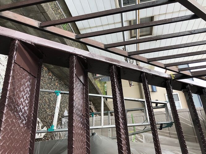 札幌市東区,外部鉄骨階段の修繕工事