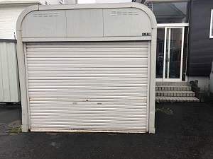 札幌市手稲区,保険工事で簡易車庫の前面ロング化交換工事
