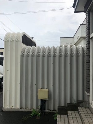 札幌市手稲区,保険工事で簡易車庫の前面ロング化交換工事