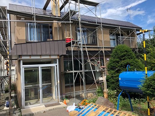 石狩市で住宅の屋根塗装＆外壁サイディング工事