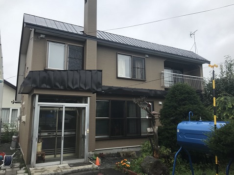 石狩市で住宅の屋根塗装＆外壁サイディング工事
