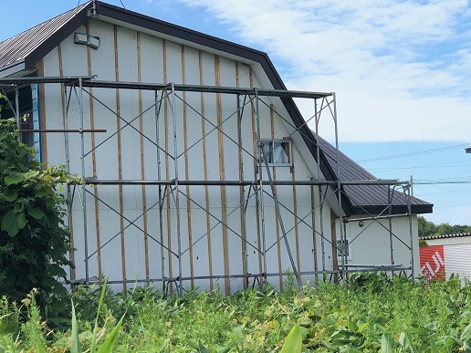 石狩市で住宅の屋根塗装＆外壁サイディング工事
