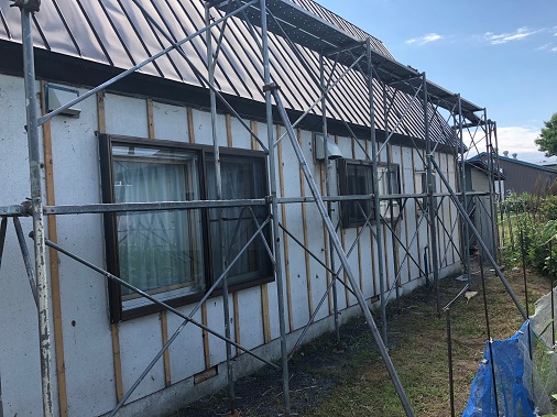 石狩市で住宅の屋根塗装＆外壁サイディング工事