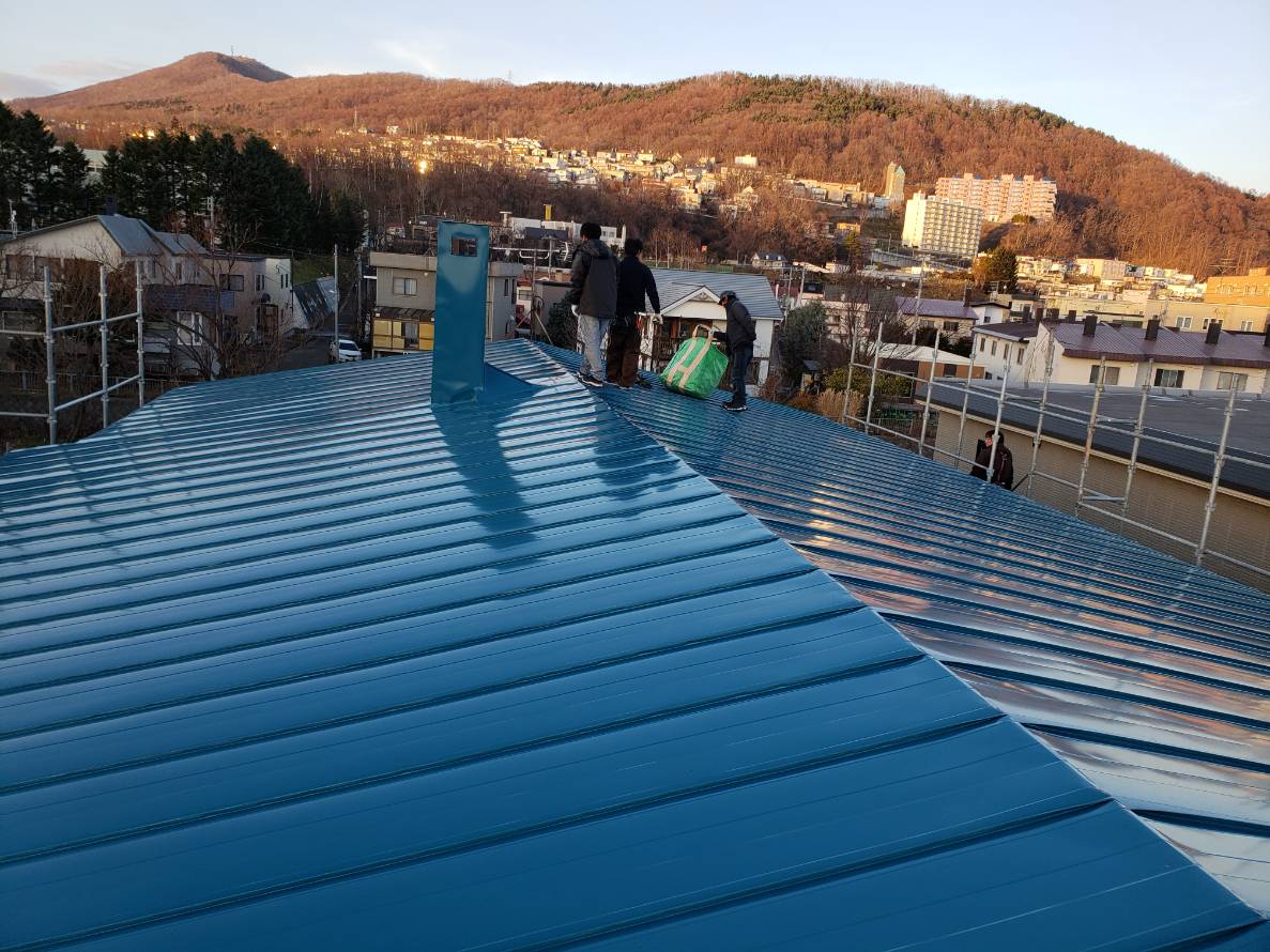 札幌市南区にて某アパートの屋根吹替工事
