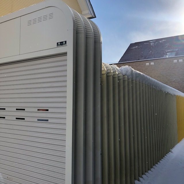 恵庭市でカスケードガレージのかさ上げ（前面パネルロング化）