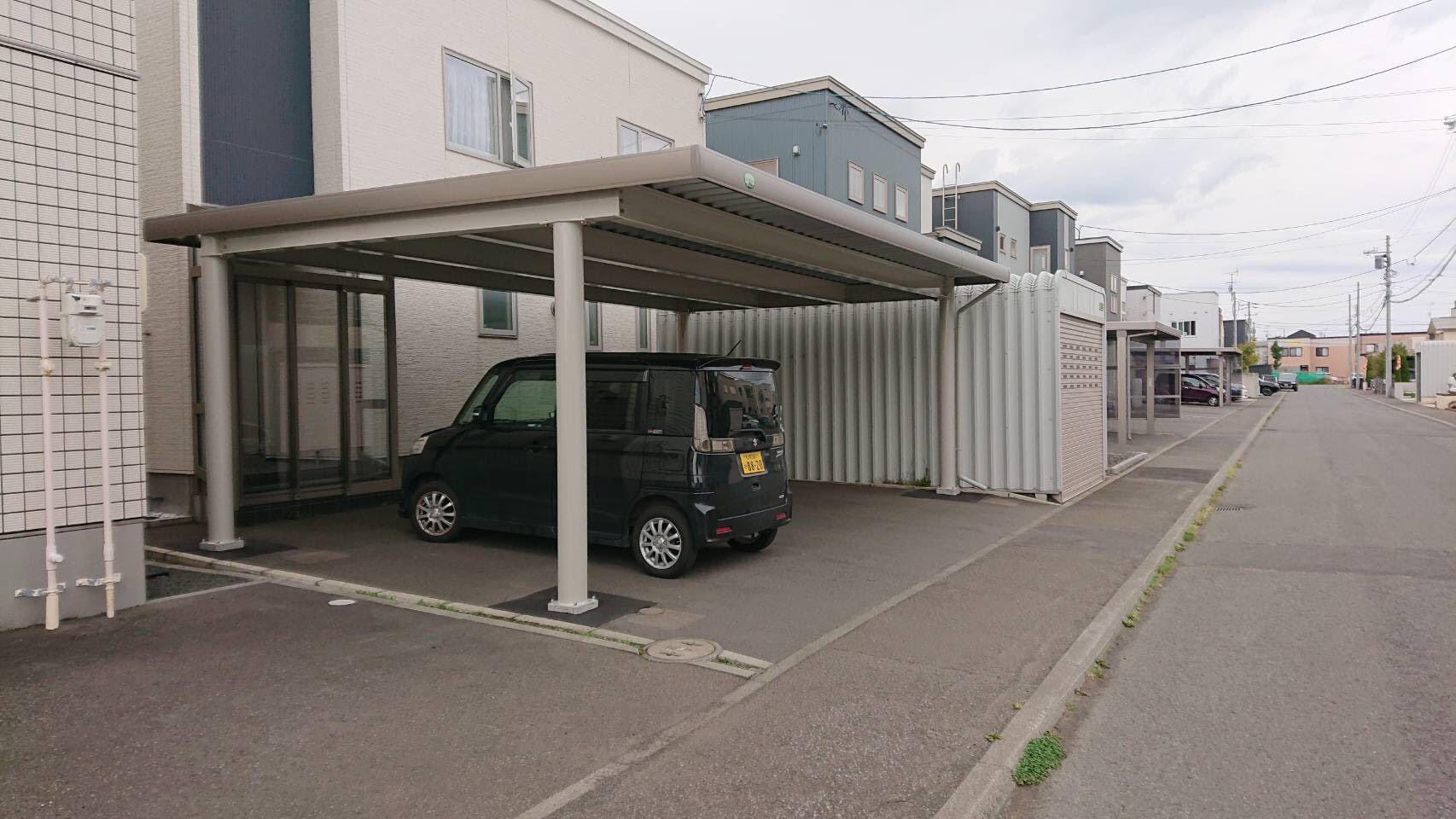 札幌市北区屯田S様邸 中川製作所鉄骨カーポート設置