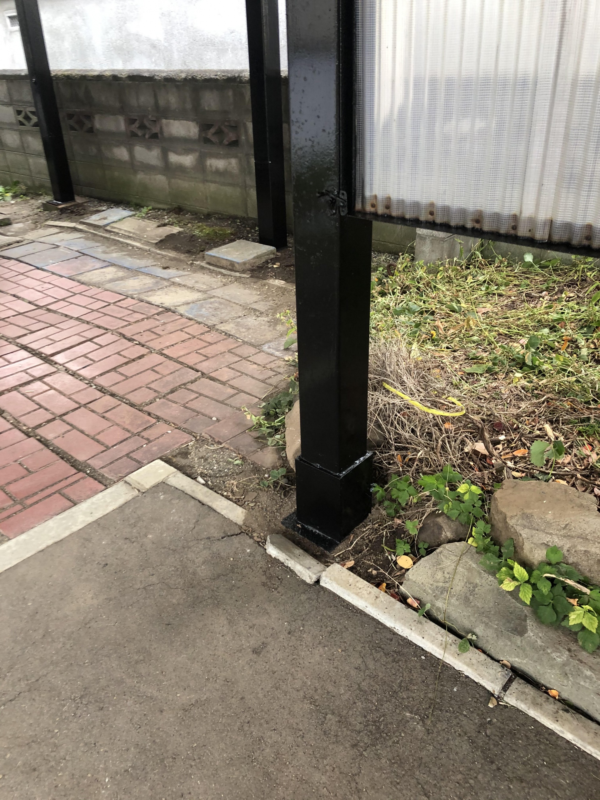 札幌市北区k様　鉄骨修理＋カーポートフレーム、屋根塗装