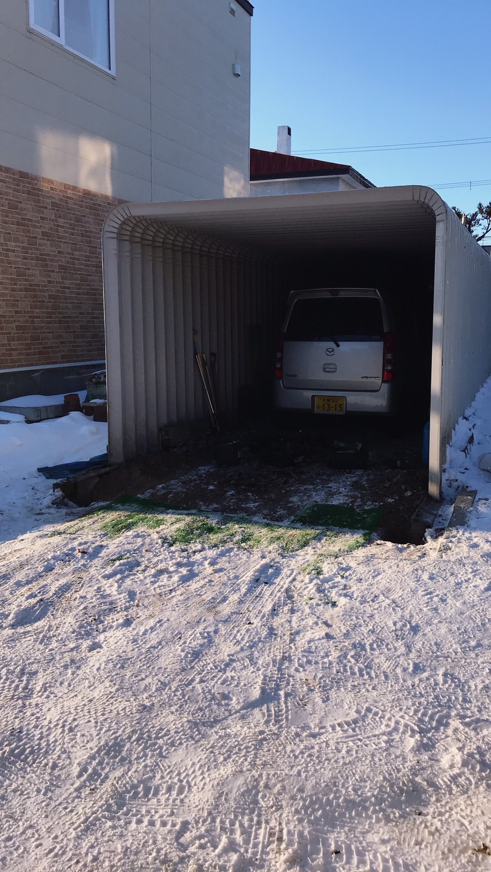 石狩市　花川北　カスケードガレージかさ上げ工事