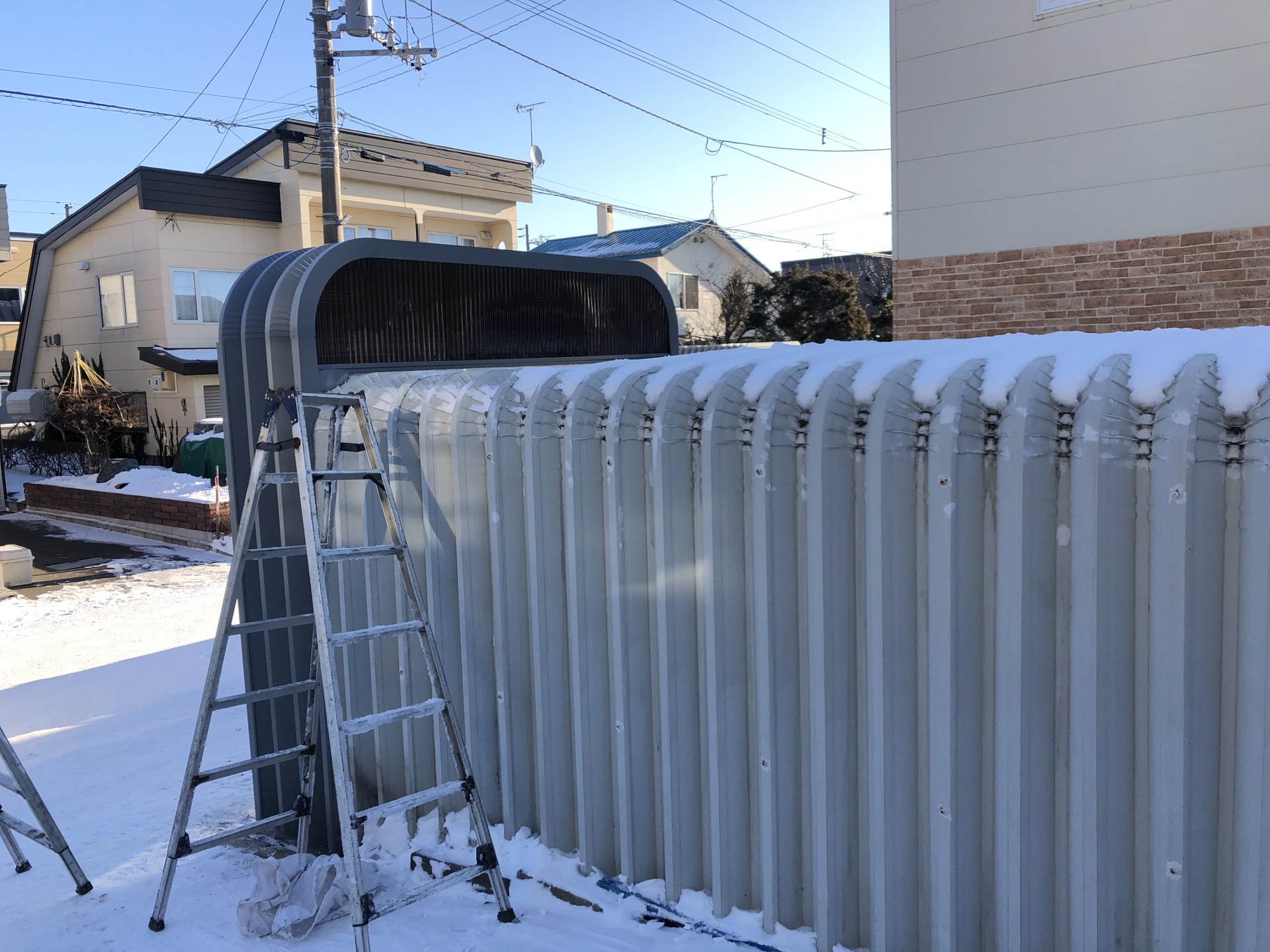 石狩市　花川北　カスケードガレージかさ上げ工事