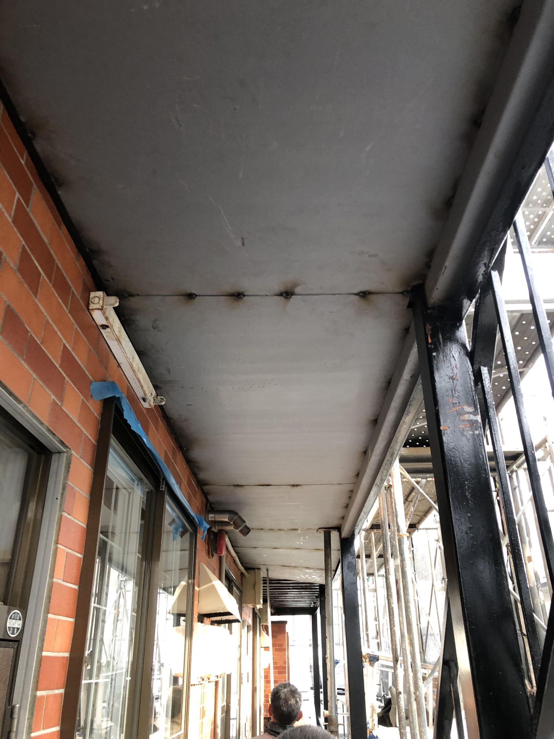 札幌市豊平区　S様 鉄骨外部階段　(踊り場下補強工事、柱腐れパッチ)