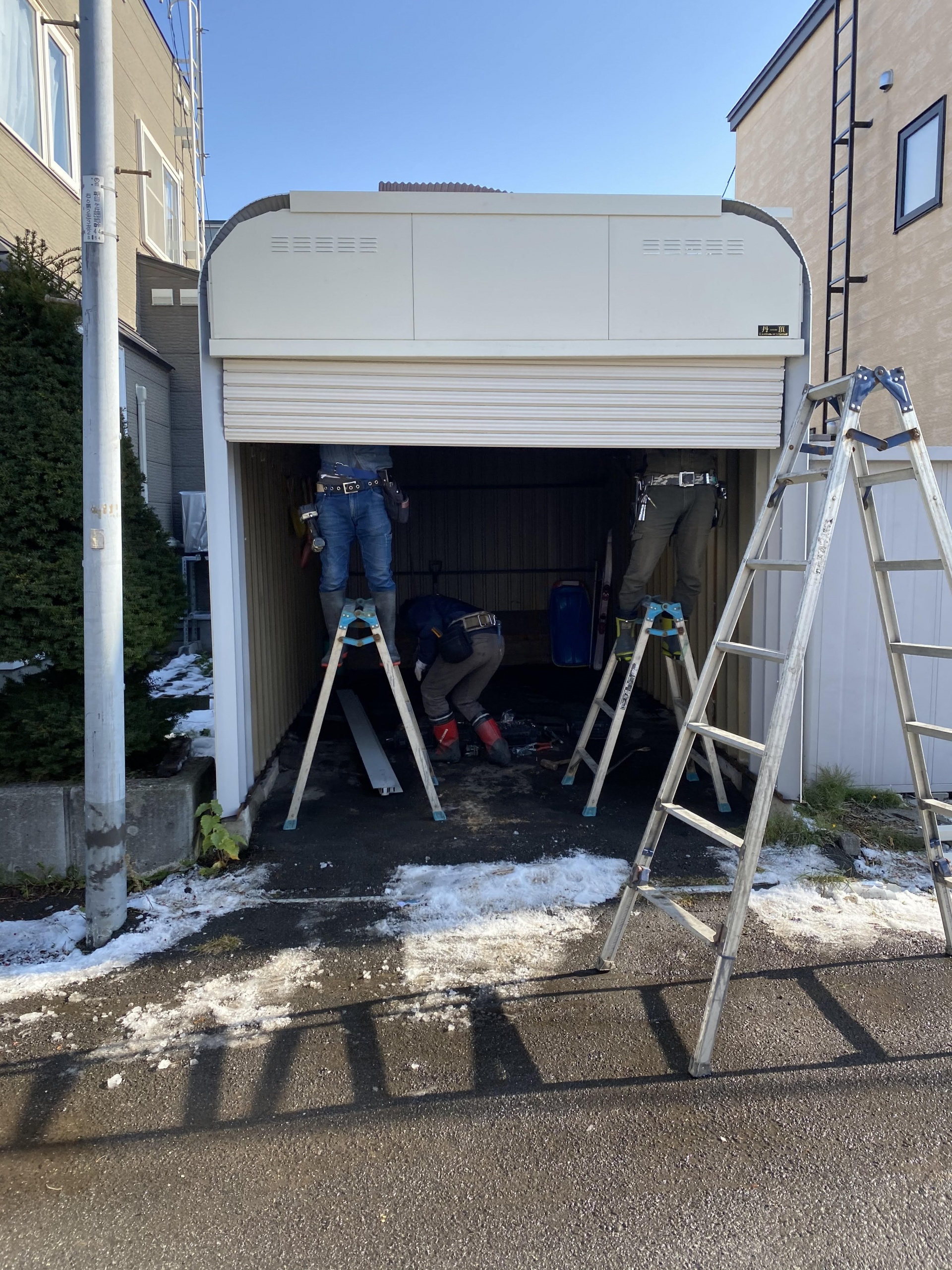 札幌市 清田区 北野　ガレージかさ上げ工事