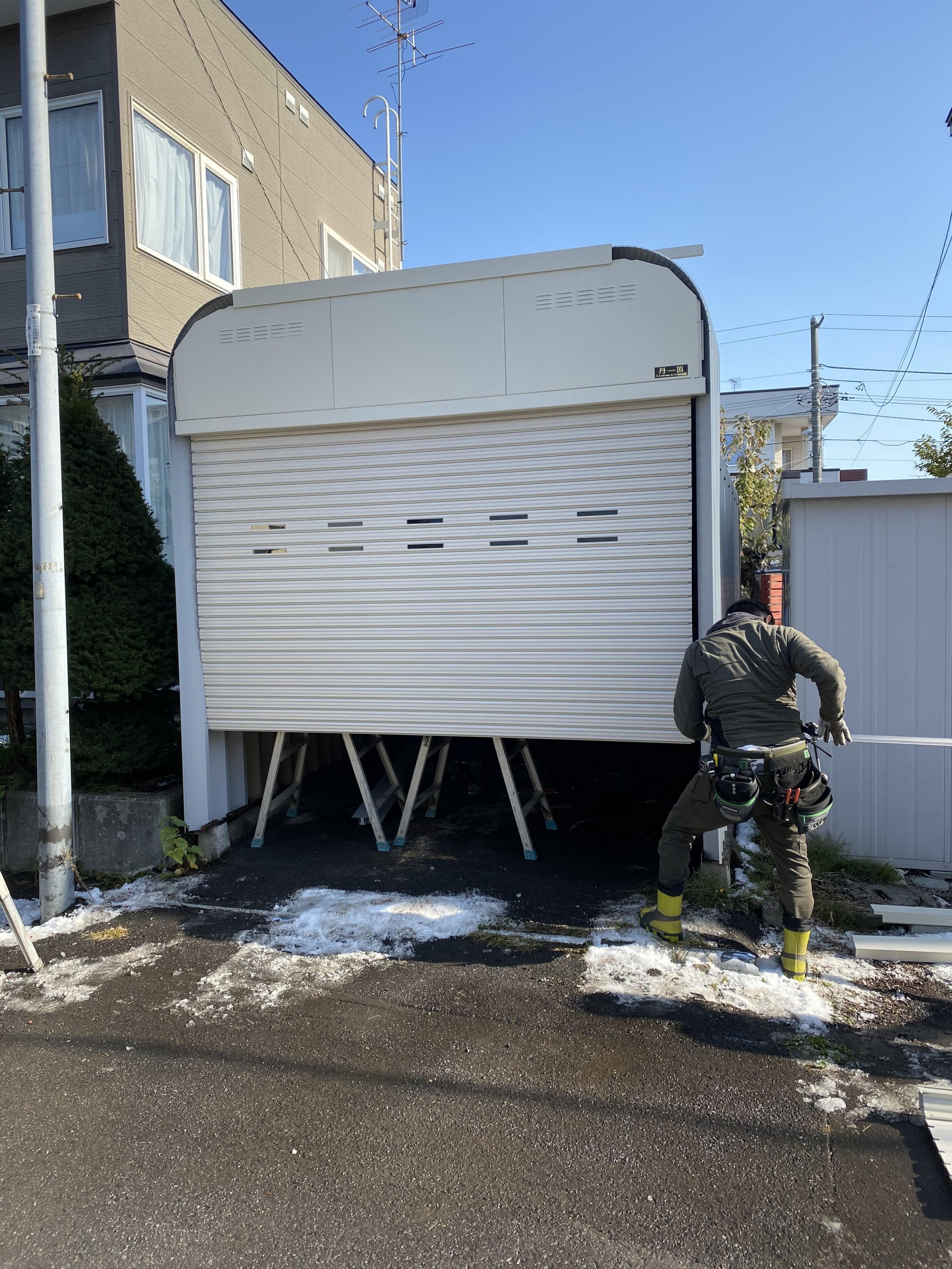 札幌市 清田区 北野　ガレージかさ上げ工事