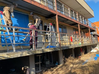 苫小牧市、某アパート　鉄骨補強工事