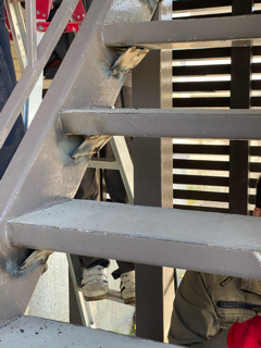 札幌市　階段補強工事、モルタル面の補修、防水補強工事