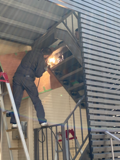 札幌市　階段補強工事、モルタル面の補修、防水補強工事