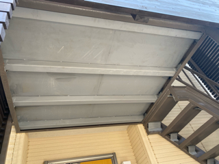 札幌市　階段補強工事、モルタル面の補修、防水補強工事