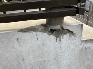 札幌市　階段補強工事、モルタル面の補修、防水補強工事