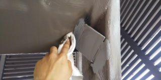 札幌市　階段補強工事、モルタル面の補修、防水補強工事