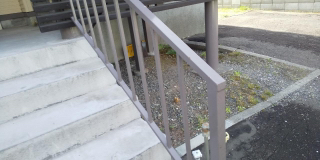 札幌市　階段補強工事、モルタル面の補修、防水補強工事