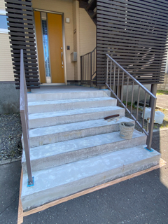 札幌市　階段補強工事、モルタル面の補修、防水補強工事