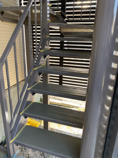 札幌市　階段補強工事、モルタル面の補修、防水補強工事