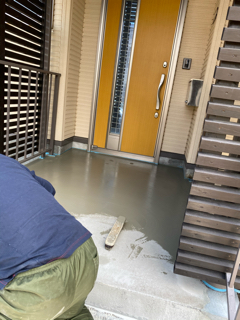 札幌市　階段補強工事、モルタル面の補修、防水補強工事