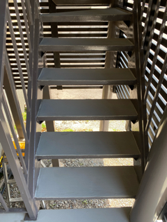 札幌市　階段補強工事、モルタル面の補修、防水補強工事