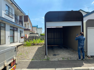 札幌市南区　ガレージ解体撤去工事