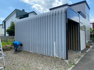 札幌市南区　ガレージ解体撤去工事