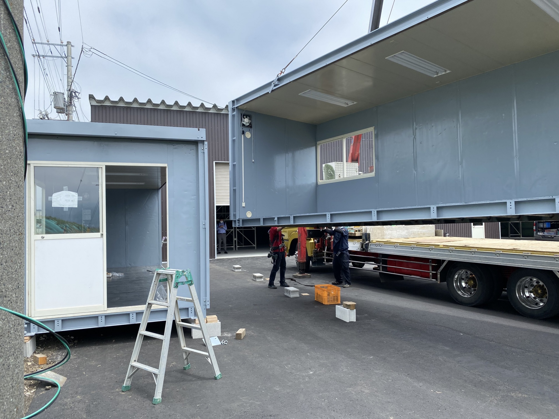 札幌市手稲区　オーダー中古ユニットハウス設置