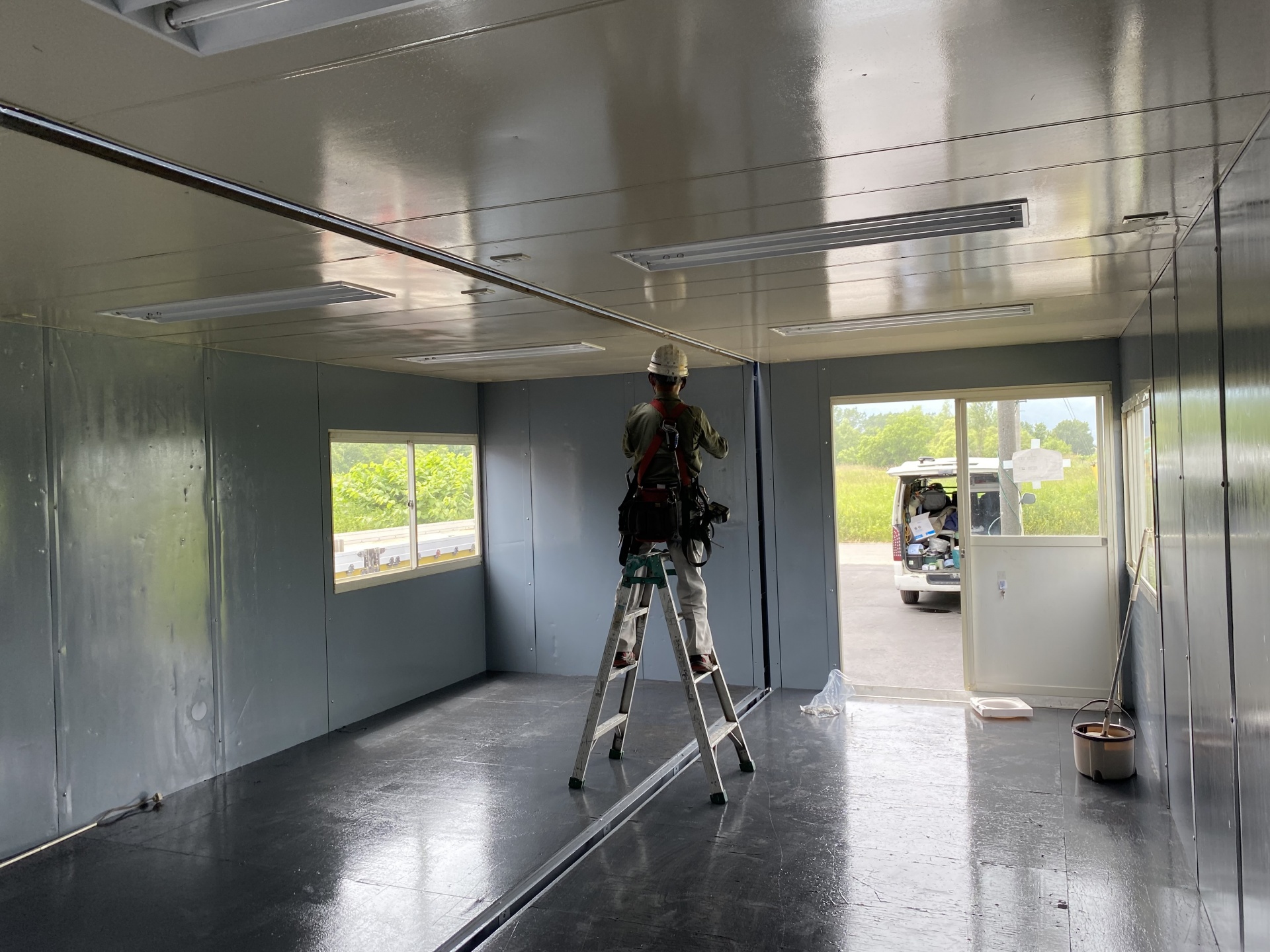 札幌市手稲区　オーダー中古ユニットハウス設置