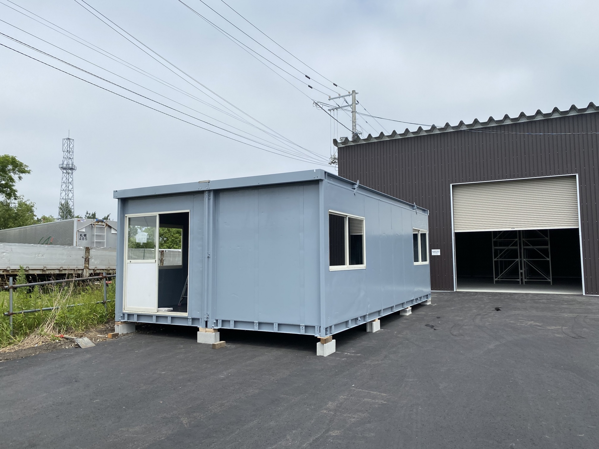 札幌市手稲区　オーダー中古ユニットハウス設置