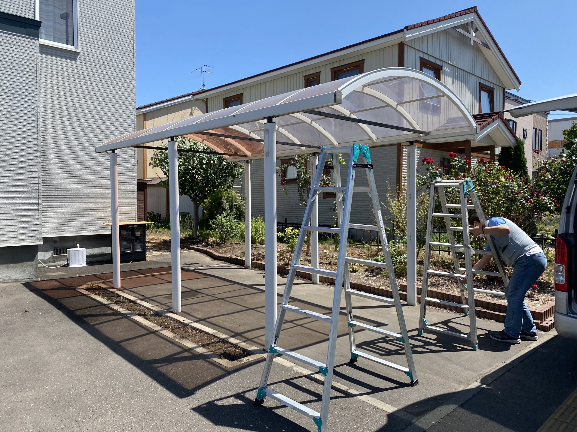 札幌市手稲区　カーポート解体工事