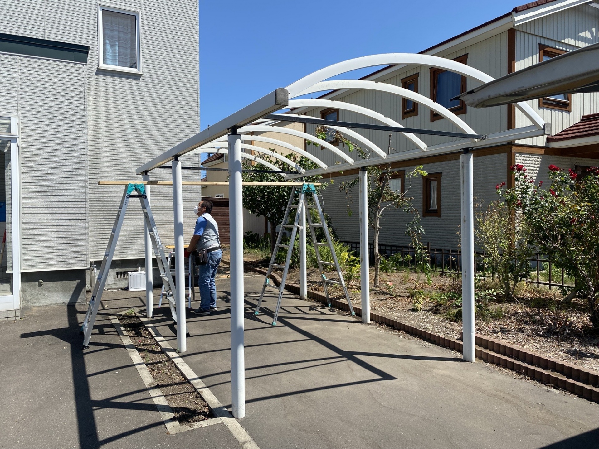 札幌市手稲区　カーポート解体工事