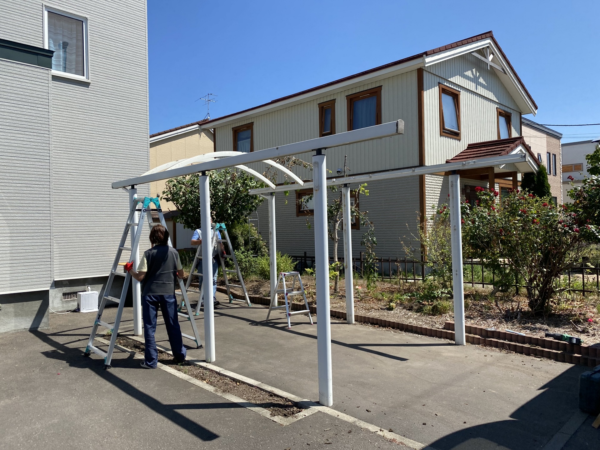 札幌市手稲区　カーポート解体工事