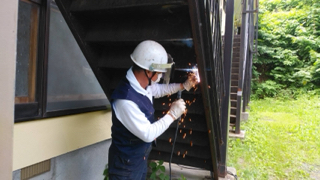 小樽市　鉄骨階段補修・補強工事