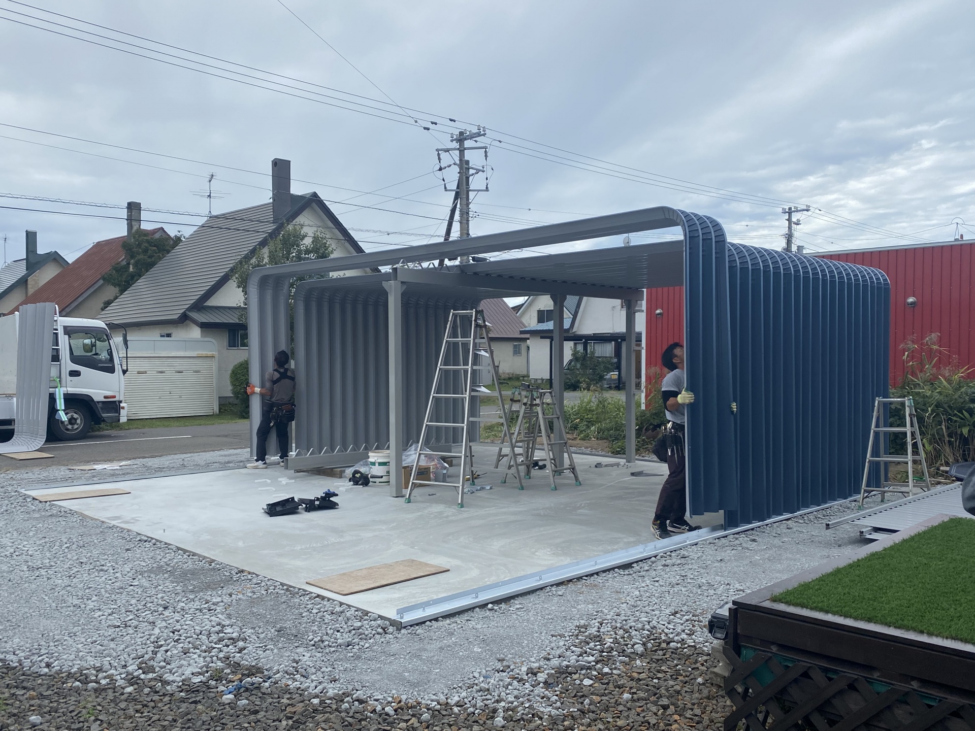 石狩市　ガレージ工事